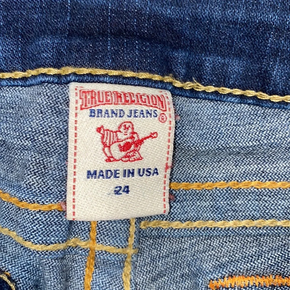 True Religion size 24 raw hem jeans - Picture 7 of 9